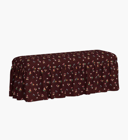 Surrey Dining Bench - Ditsy Dahlia Burgundy - Premium Design Accessory