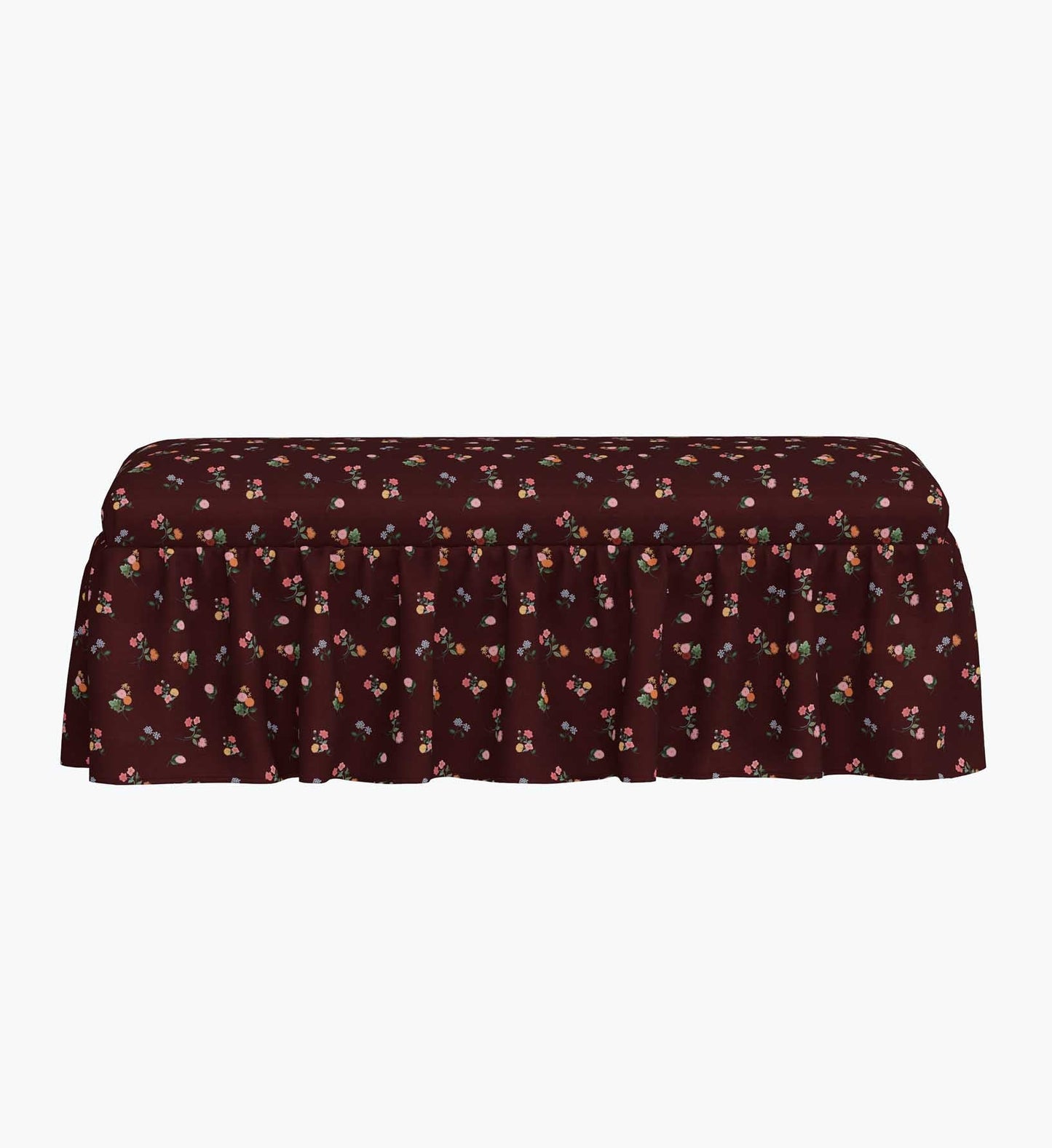Surrey Dining Bench - Ditsy Dahlia Burgundy