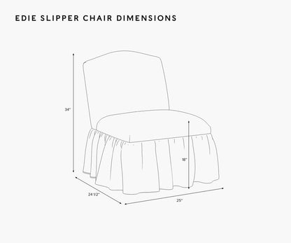 Edie Slipper Chair - Peonies
