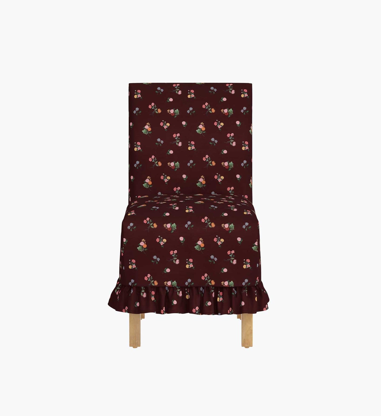 Louise Slipcover - Ditsy Dahlia Burgundy