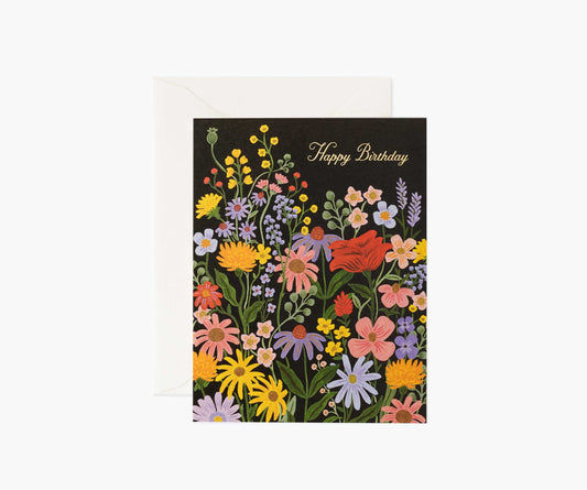 Prairie Garden Birthday Card - Single Card - Greeting Card with Envelope