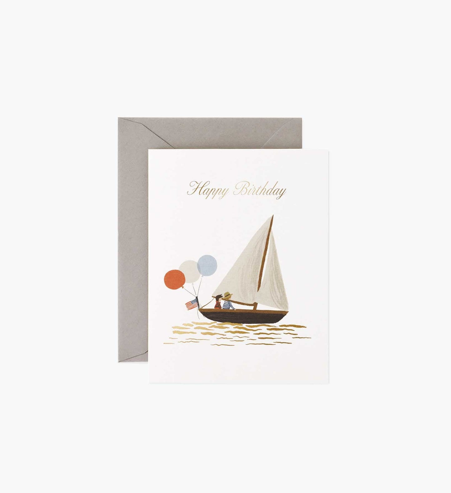 Sailboat Birthday Card - Single Card - Greeting Card with Envelope