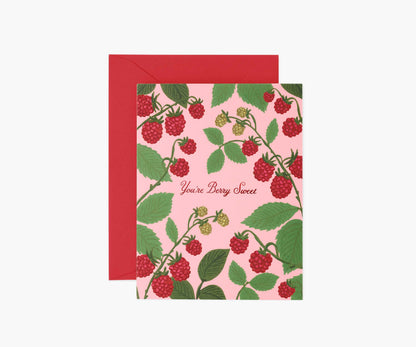 You're Berry Sweet Love & Friendship Card - Single Card - Greeting Card with Envelope