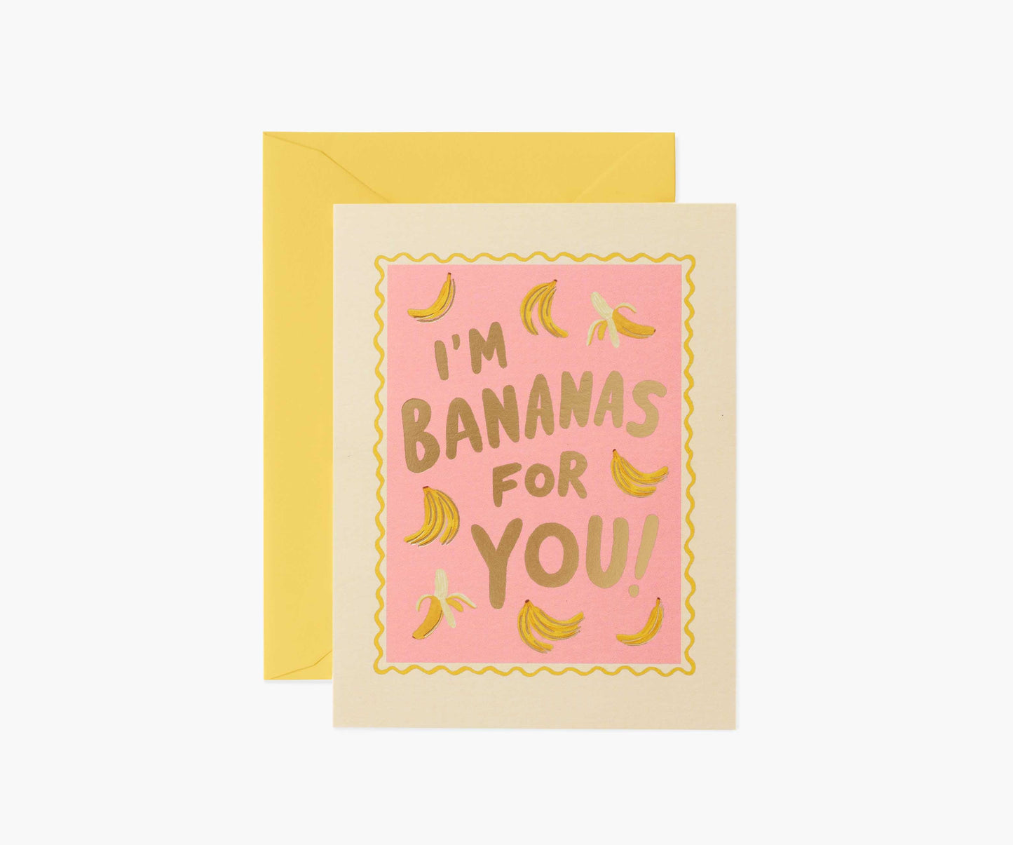 Bananas For You Love & Friendship Card - Single Card - Greeting Card with Envelope