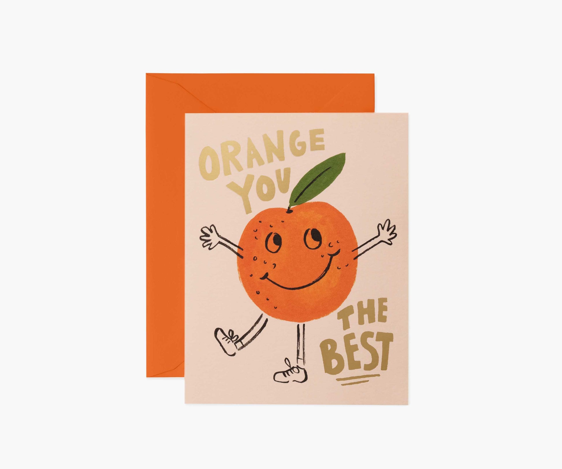 Orange You The Best Love & Friendship Card - Single Card - Greeting Card with Envelope