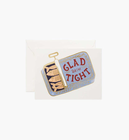 Tight as Sardines Love & Friendship Card - Single Card - Greeting Card with Envelope