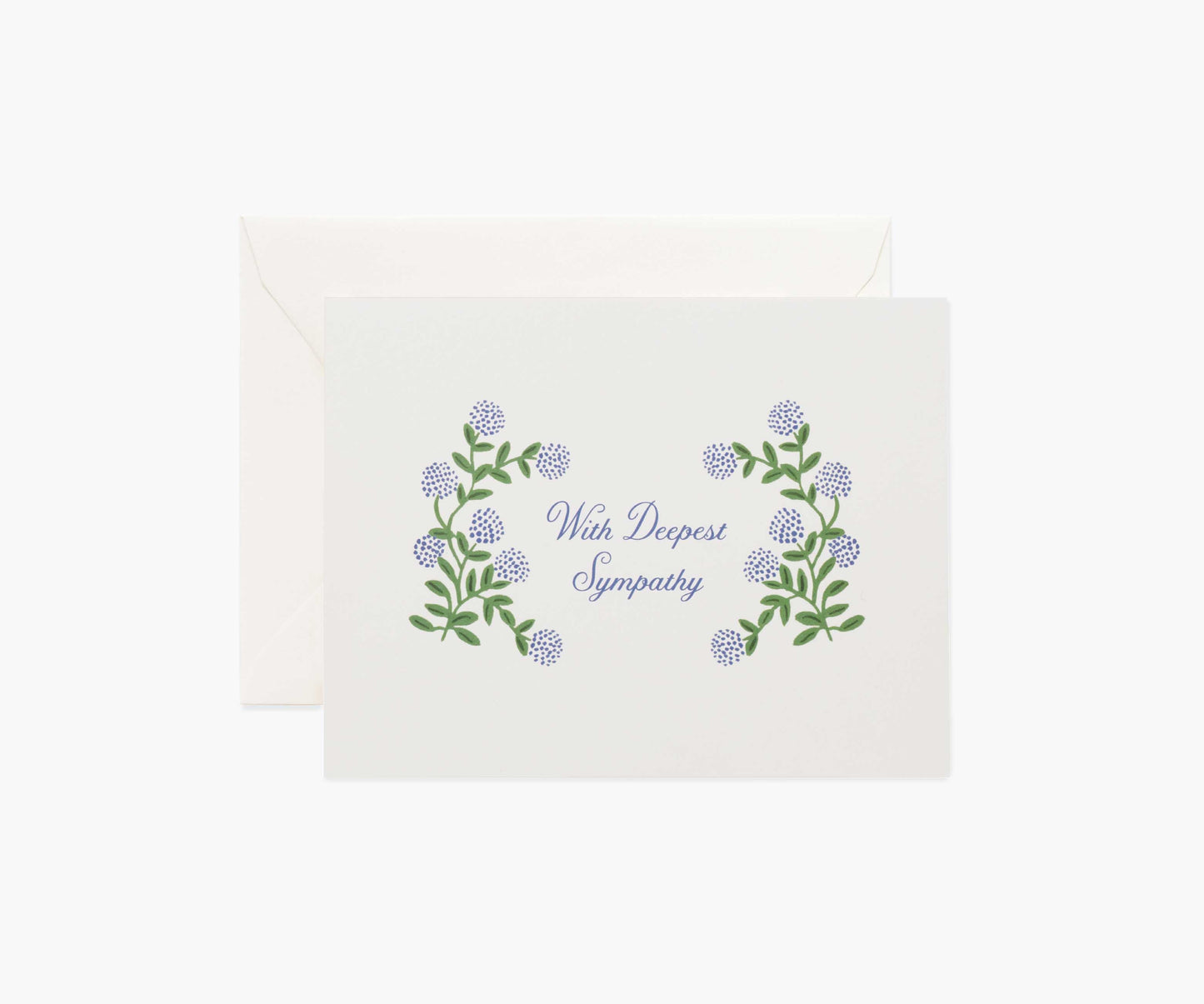 Hydrangea Sympathy Card - Single Card - Greeting Card with Envelope