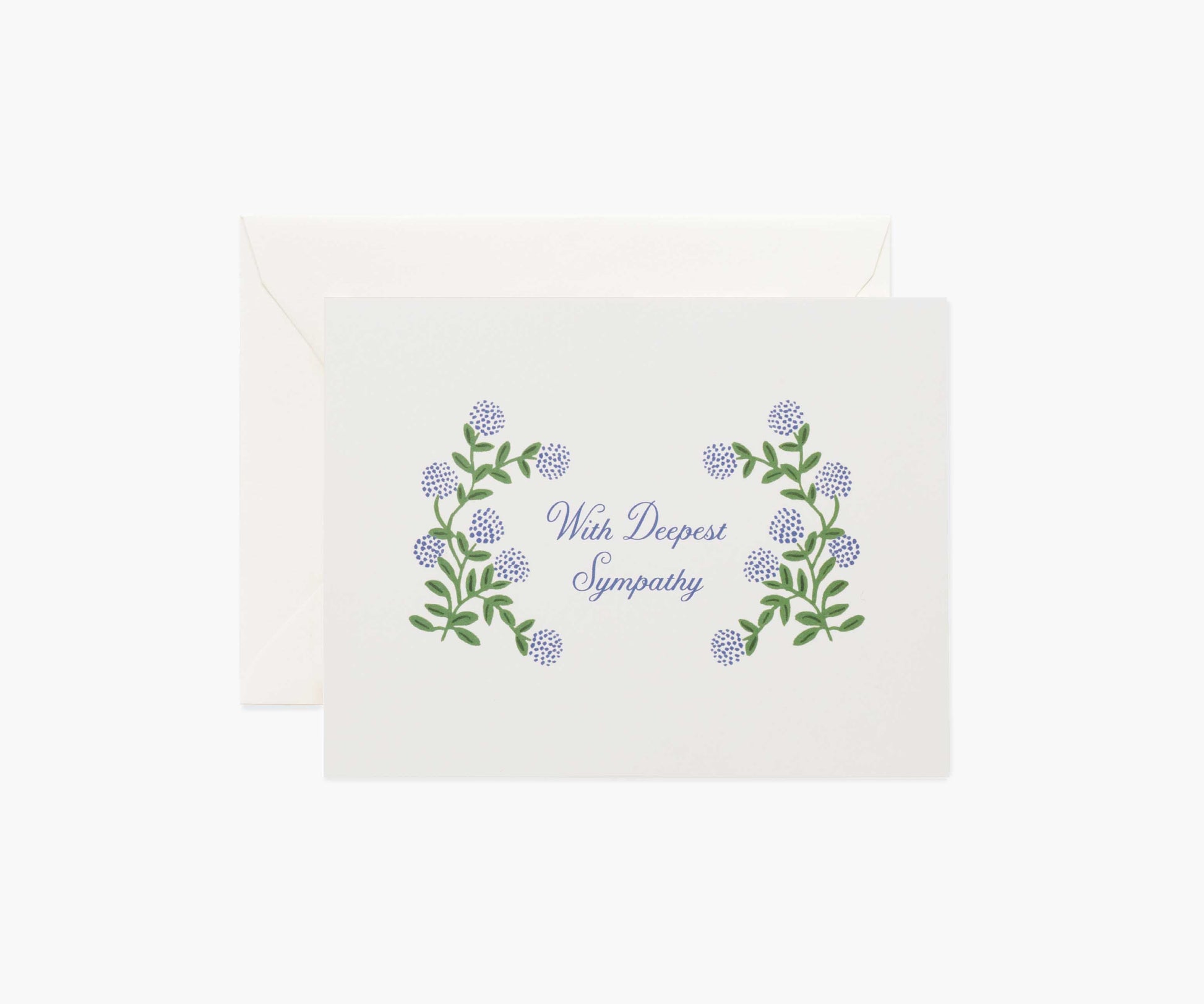 Hydrangea Sympathy Card - Single Card - Greeting Card with Envelope
