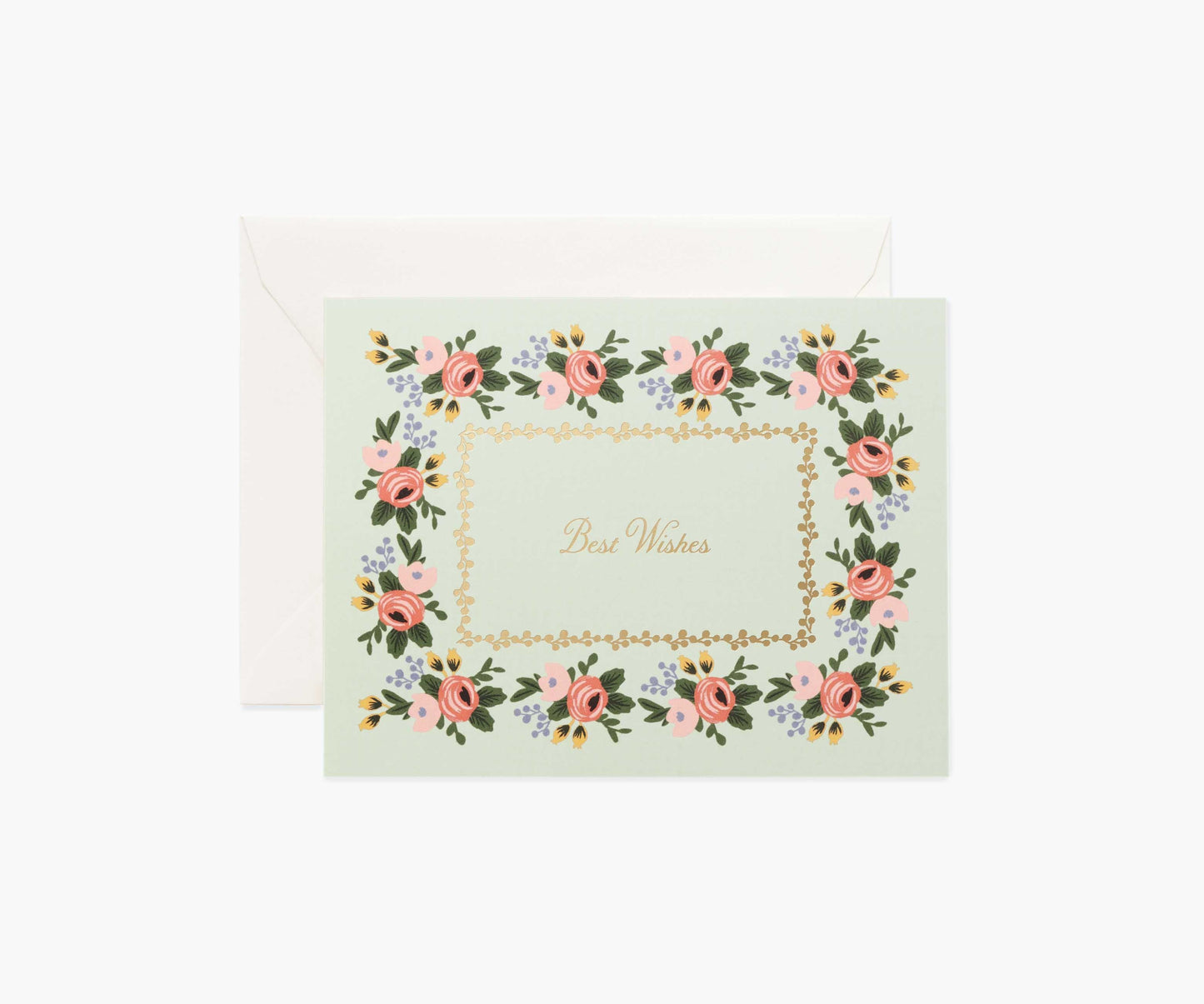 Rosa Best Wishes Wedding Card - Single Card - Greeting Card with Envelope