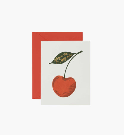 You're the Cherry On Top Love & Friendship Card - Single Card - Greeting Card with Envelope