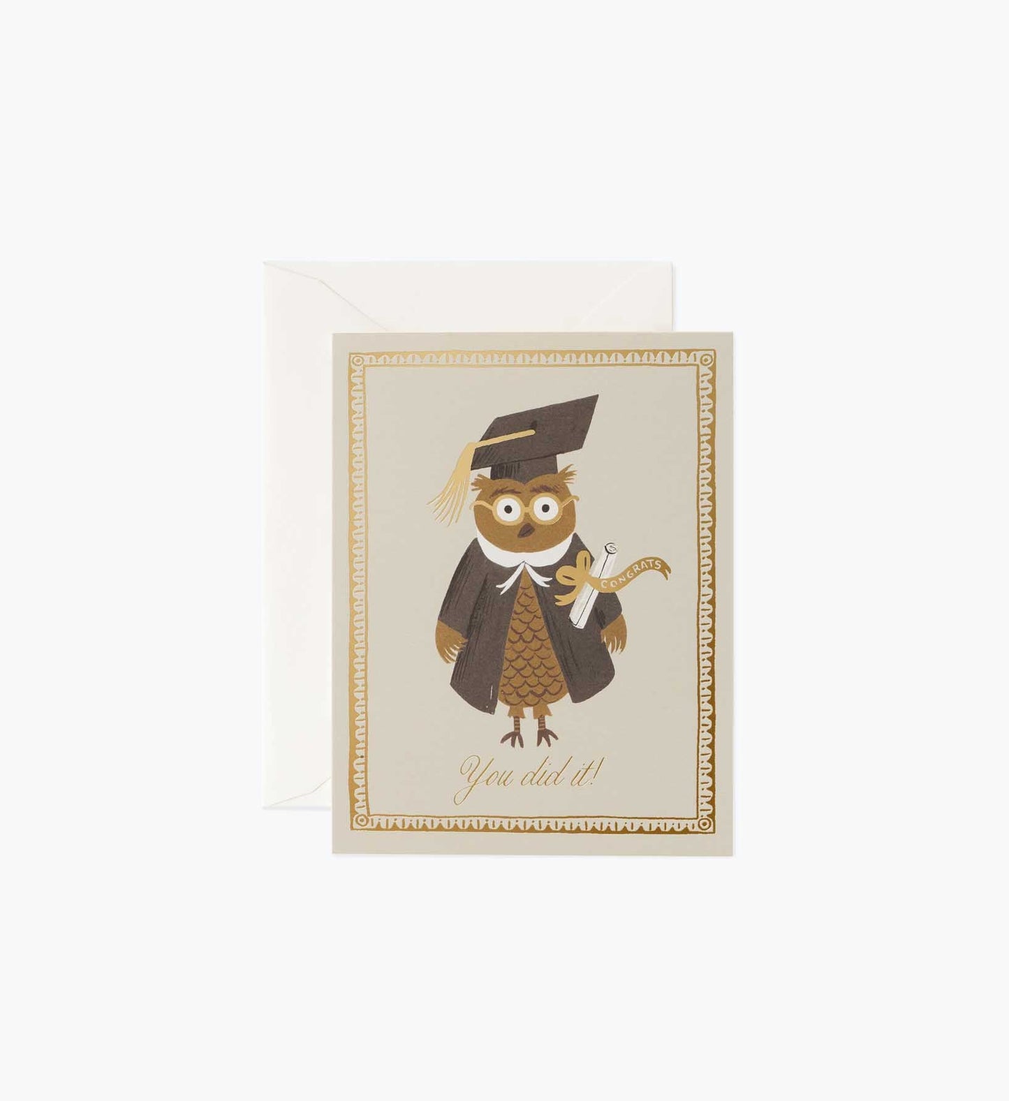 Congrats Owl Congrats Card - Single Card - Greeting Card with Envelope