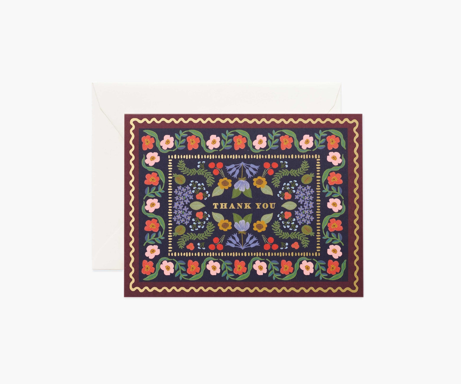 Delphine Thank You Card - Single Card - Greeting Card with Envelope