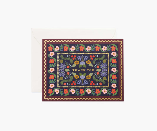 Delphine Thank You Card - Single Card - Greeting Card with Envelope