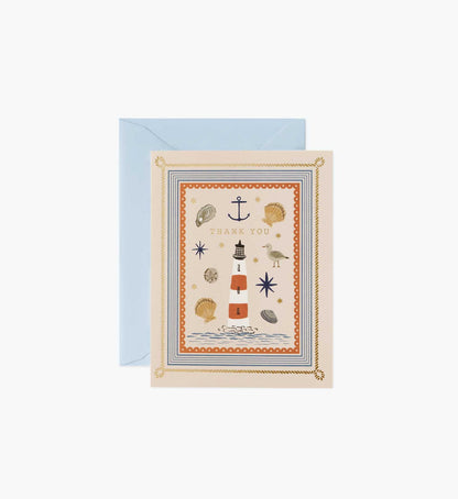 Seaside Thank You Card - Single Card - Greeting Card with Envelope