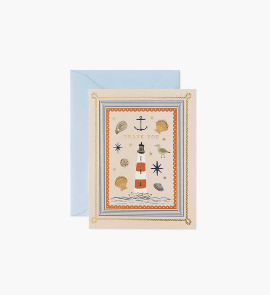 Seaside Thank You Card - Single Card - Greeting Card with Envelope
