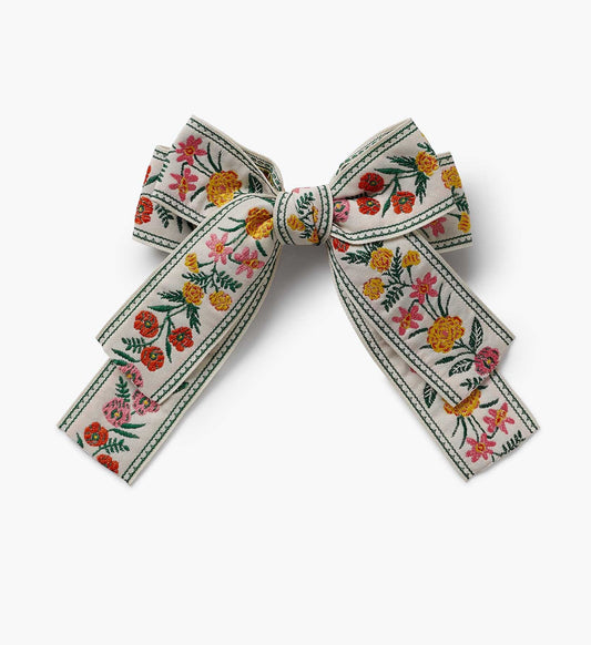 Bow Clip - Garden Study - Alligator Clip Hair Bow