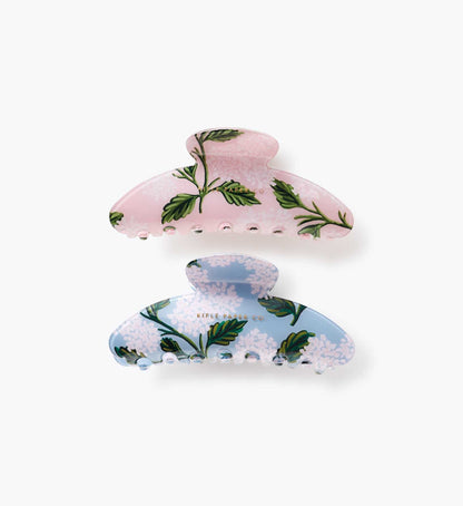 Large Claw Clip Set - Hydrangea - Cotton Loungewear