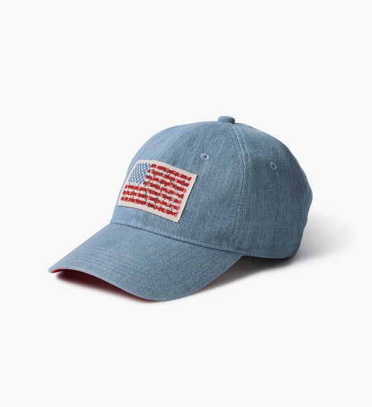 Baseball Cap - Americana Denim - Adjustable Embroidered Cap