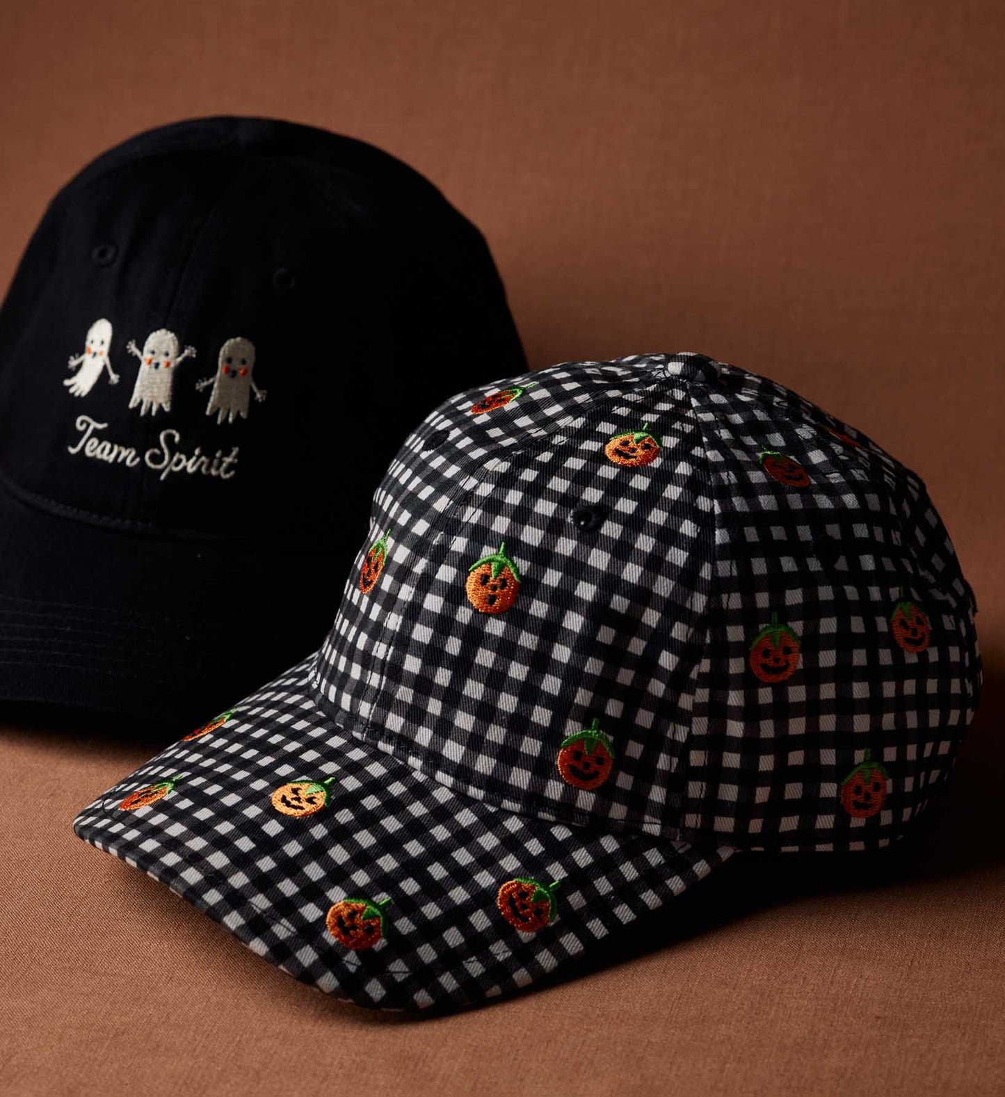 Baseball Cap - Pumpkin Gingham