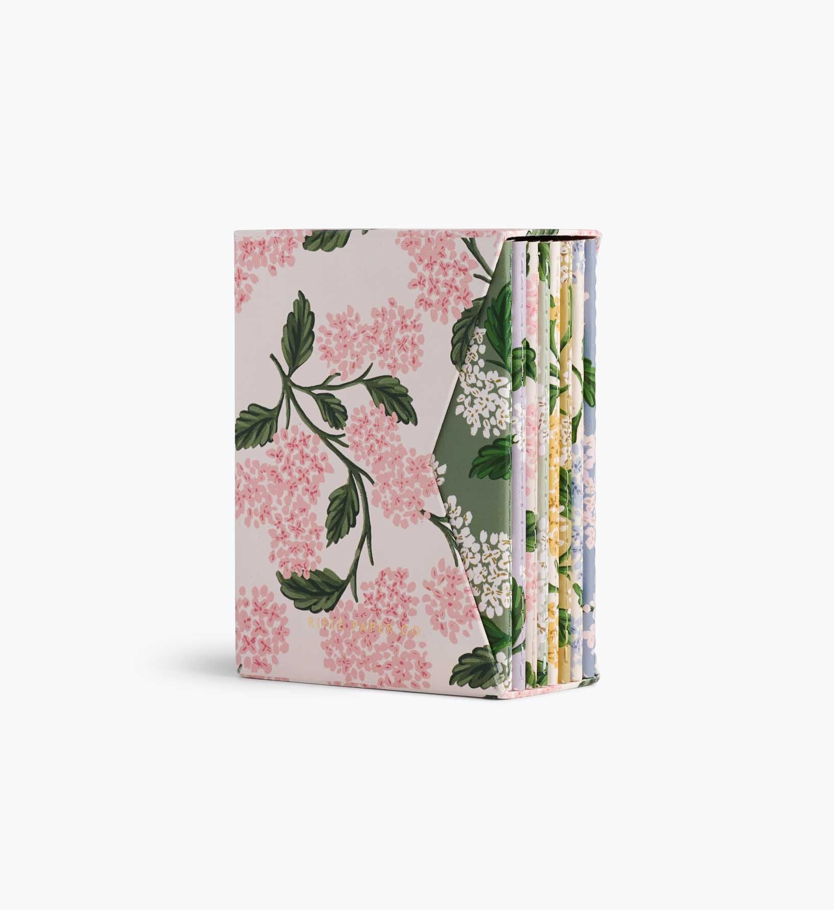 Pocket Notebook Boxed Set - Hydrangea - Lined Notebook Journal