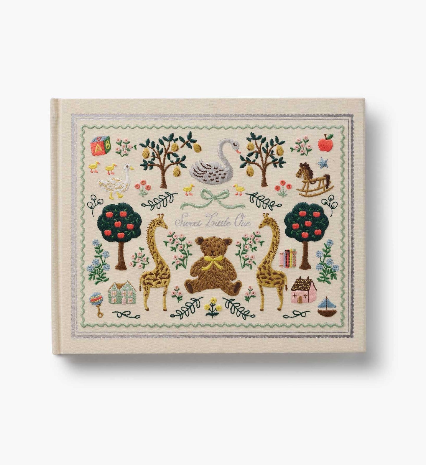 Embroidered Baby Book - Storybook - Embroidered Keepsake