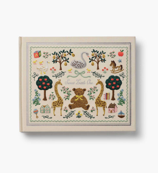 Embroidered Baby Book - Storybook - Embroidered Keepsake