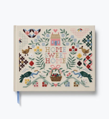 Embroidered Guest Book - Home Sweet Home - Premium Design Accessory