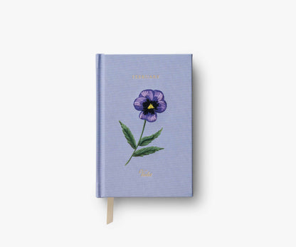 Birth Month Mini Embroidered Journal - February - Lined Notebook Journal