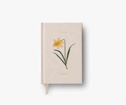 Birth Month Mini Embroidered Journal - March - Lined Notebook Journal
