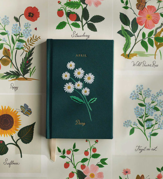 Birth Month Mini Embroidered Journal - April