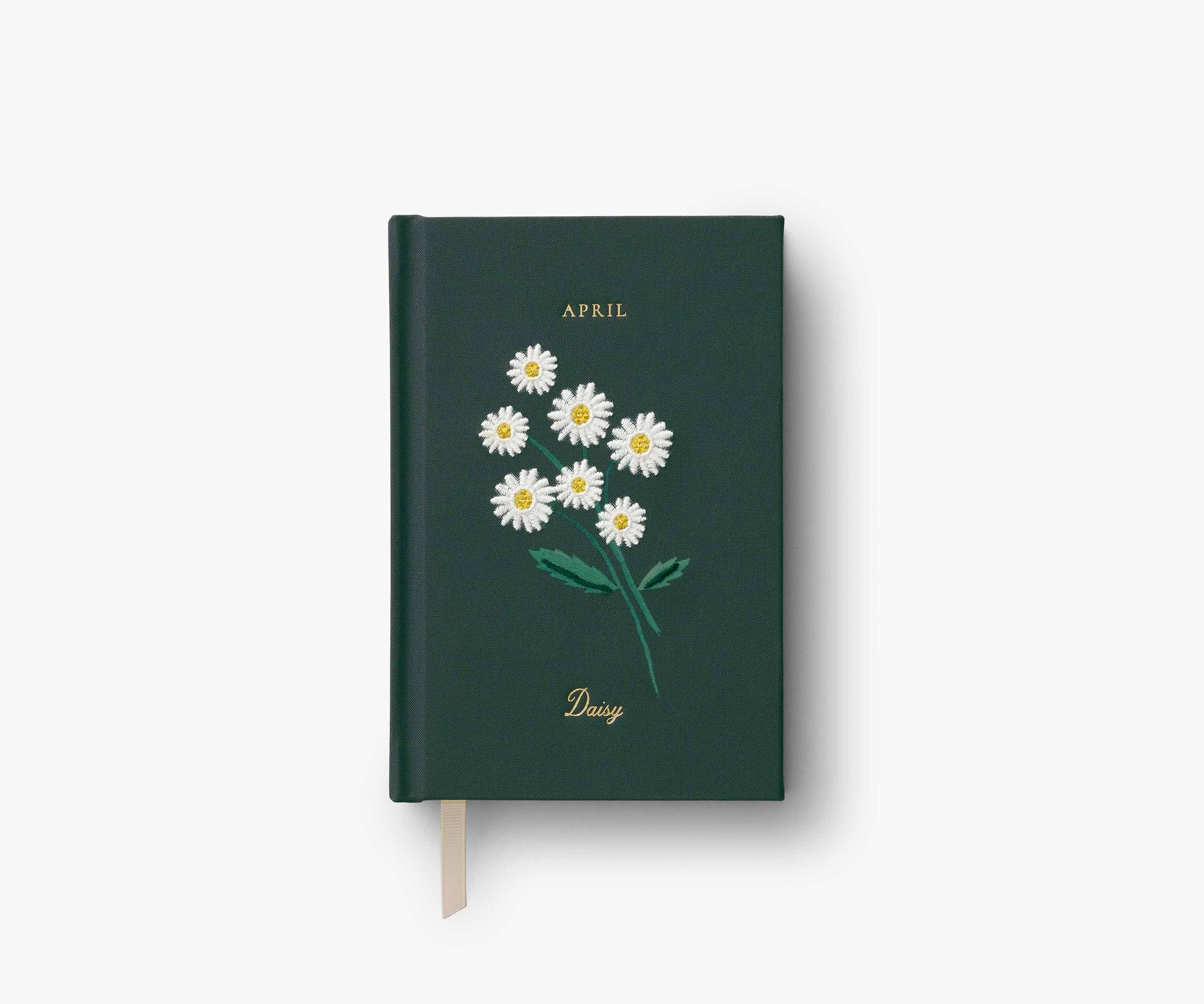 Birth Month Mini Embroidered Journal - April - Lined Notebook Journal