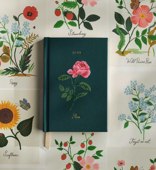 Birth Month Mini Embroidered Journal - June