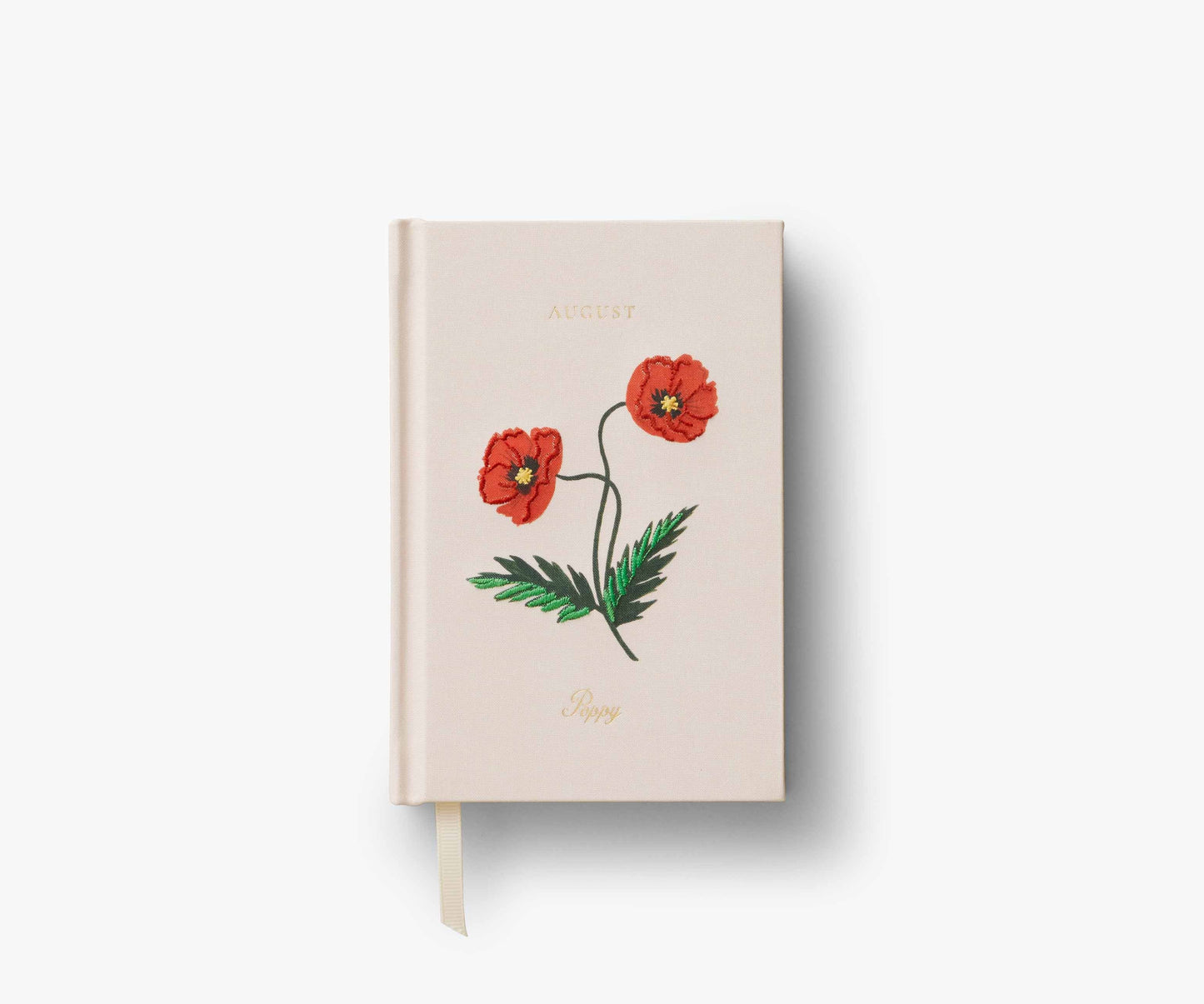 Birth Month Mini Embroidered Journal - August - Lined Notebook Journal