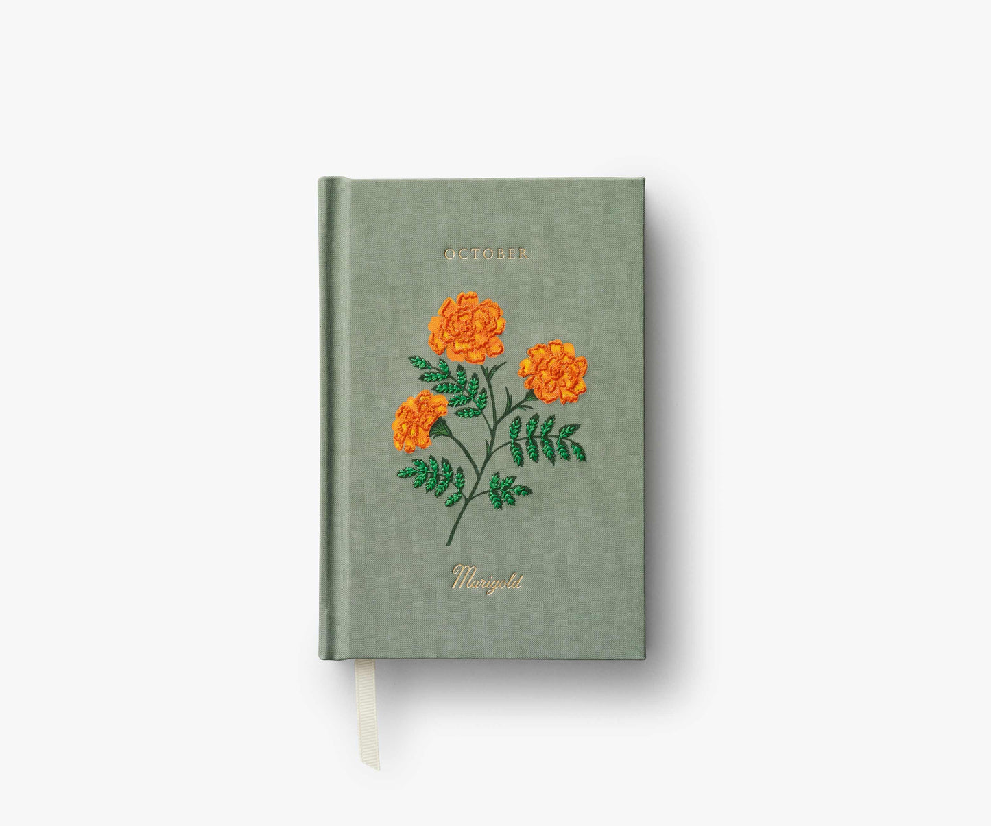 Birth Month Mini Embroidered Journal - October - Lined Notebook Journal