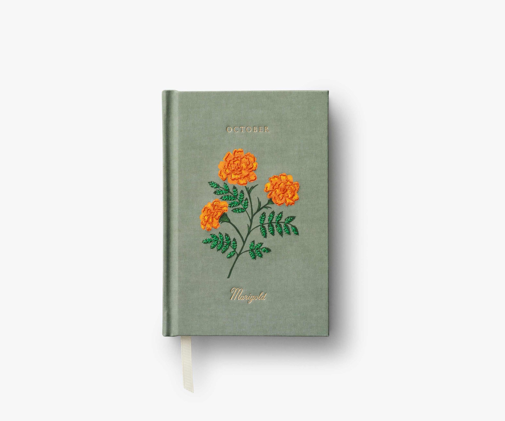 Birth Month Mini Embroidered Journal - October - Lined Notebook Journal