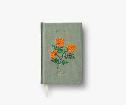 Birth Month Mini Embroidered Journal - October - Lined Notebook Journal