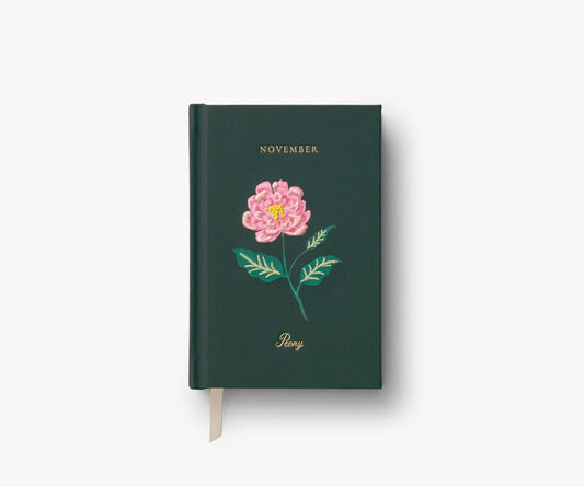 Birth Month Mini Embroidered Journal - November - Lined Notebook Journal