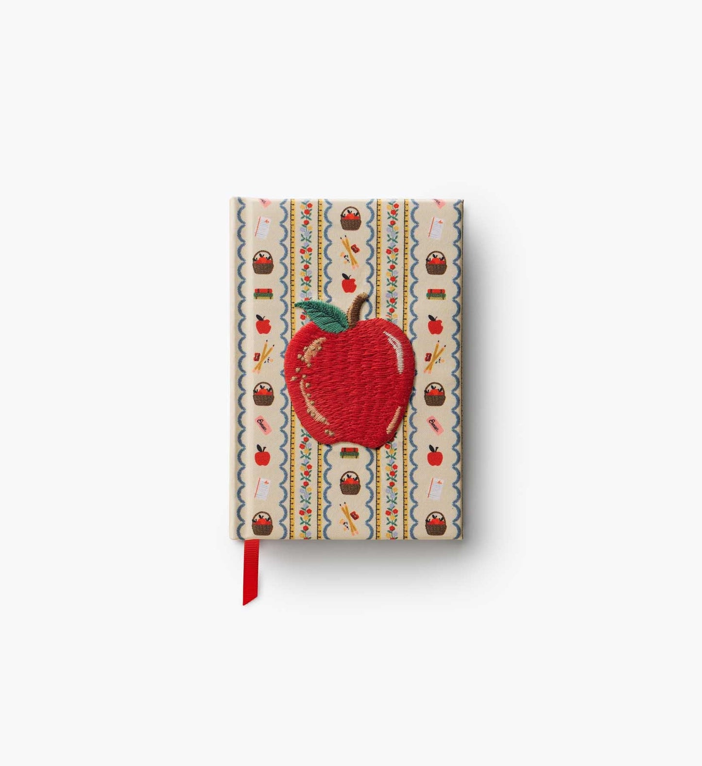 Mini Embroidered Journal - Schoolhouse - Lined Notebook Journal