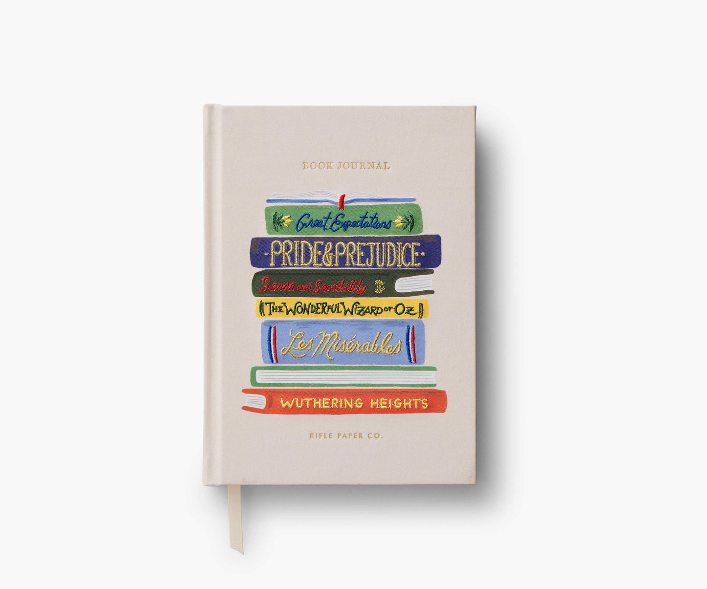 Embroidered Book Journal - Book Club - Lined Notebook Journal