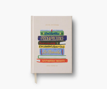 Embroidered Book Journal - Book Club - Lined Notebook Journal