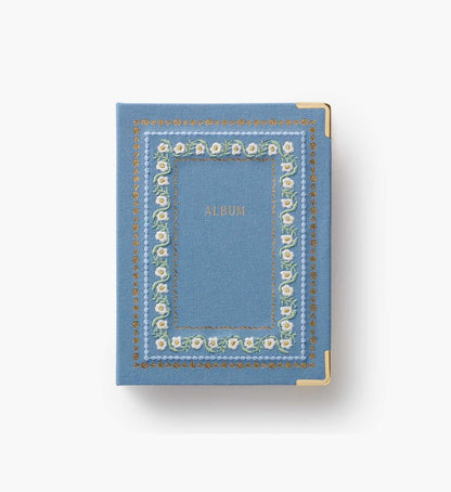 Embroidered Small Photo Album - Delphine - Embroidered Keepsake