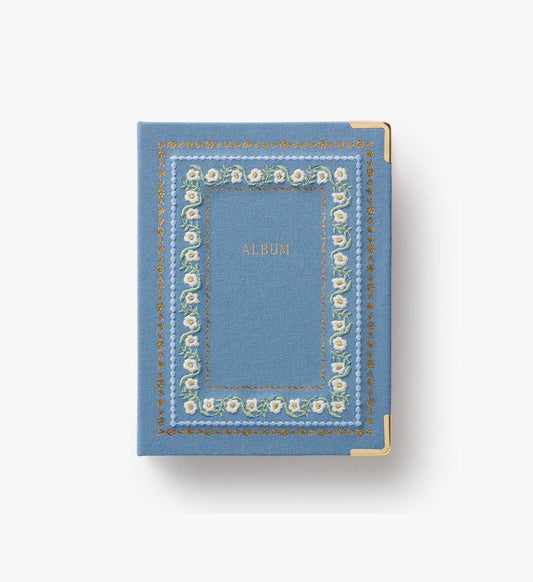 Embroidered Small Photo Album - Delphine - Embroidered Keepsake