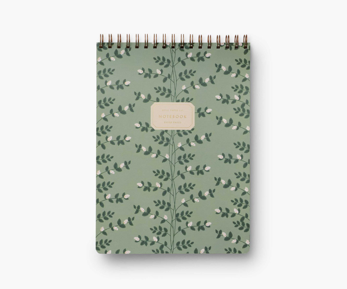 Large Top Spiral Notebook - Climbing Vines - Lined Notebook Journal