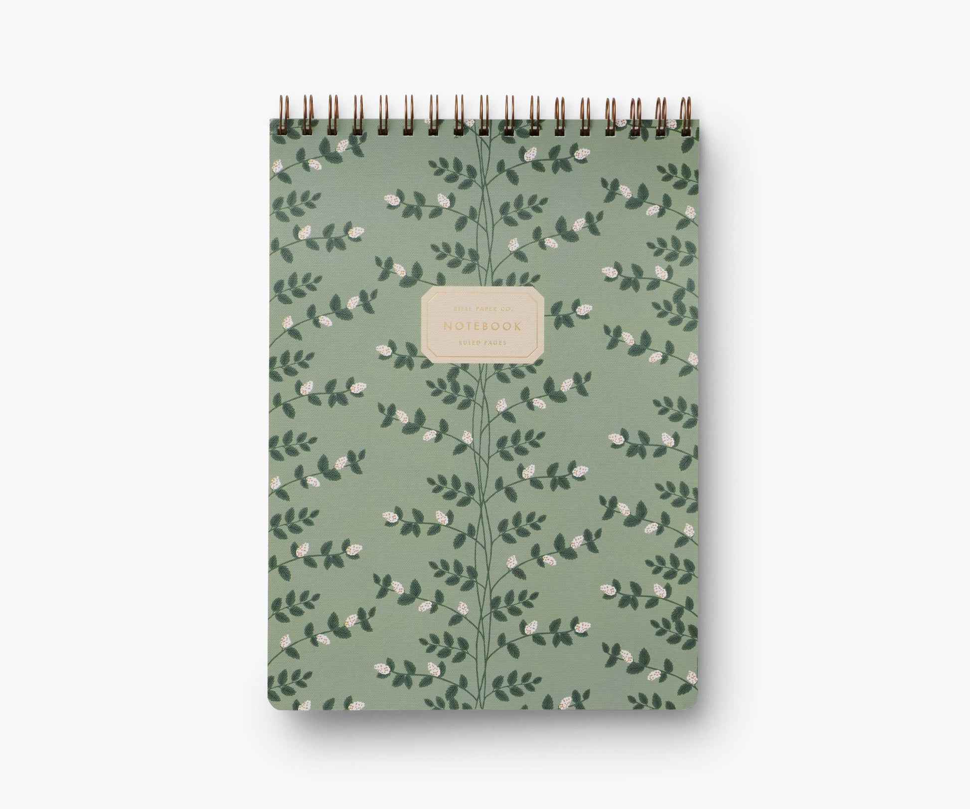 Large Top Spiral Notebook - Climbing Vines - Lined Notebook Journal