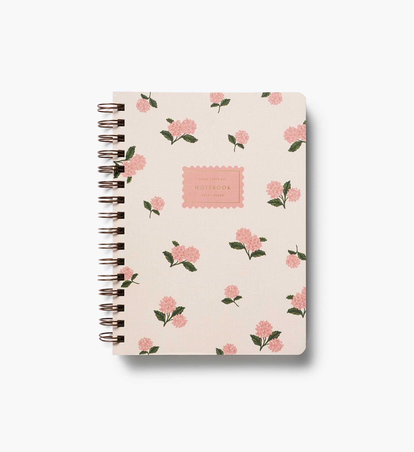Spiral Notebook - Pink Hydrangea - Lined Notebook Journal