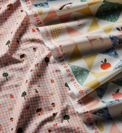 Farmhouse Quilt Cotton Fabric - Multi