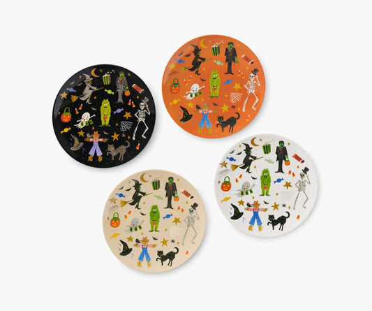 Melamine Assorted Dessert Plates - Halloween Parade - Premium Design Accessory