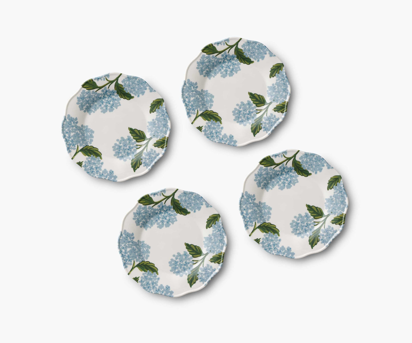 Melamine Assorted Dessert Plates - Hydrangea - Premium Design Accessory