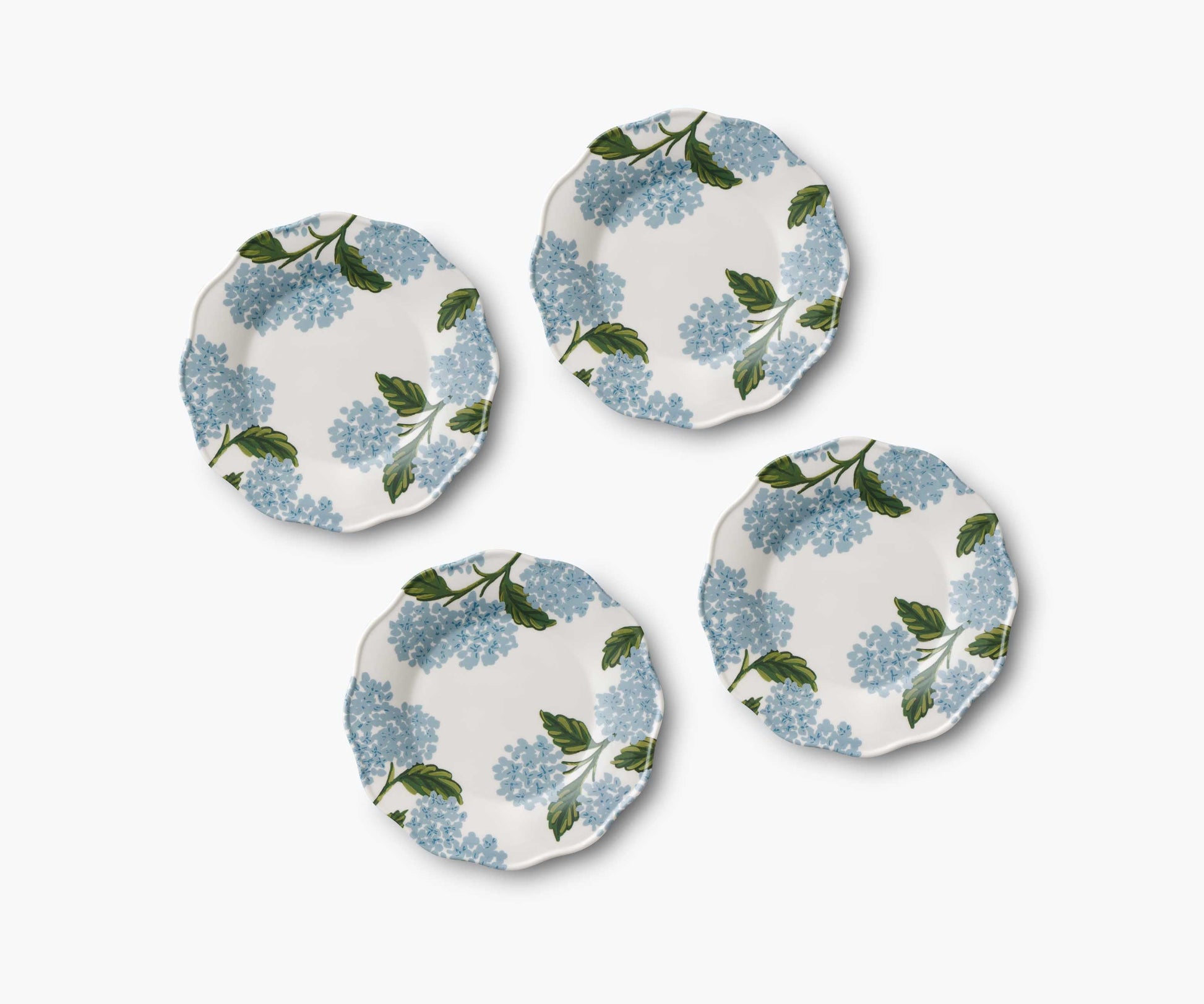 Melamine Assorted Dessert Plates - Hydrangea - Premium Design Accessory