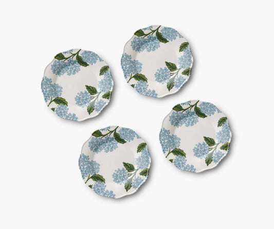 Melamine Assorted Dessert Plates - Hydrangea - Premium Design Accessory